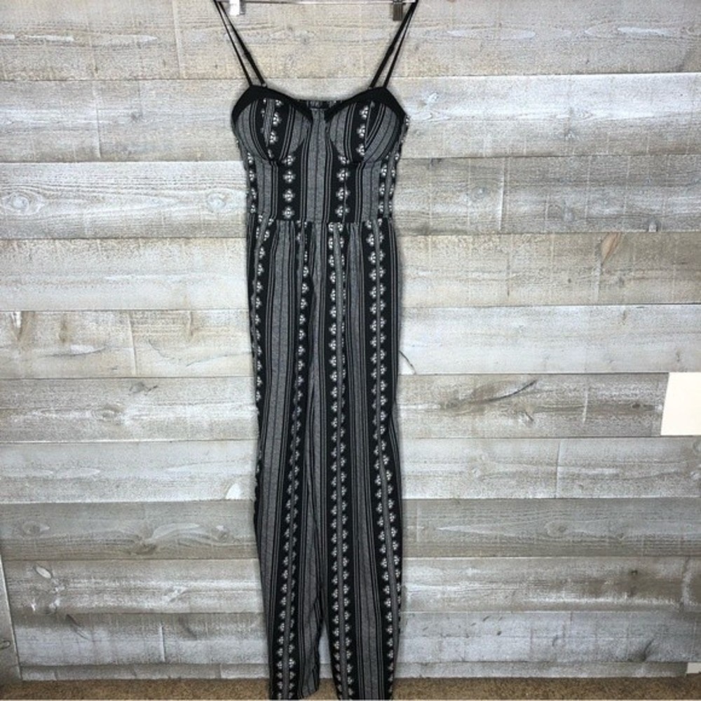 Black and white XS patterned jumpsuit one piece
